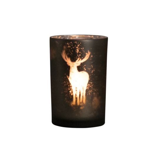 wind light glass deer green large 18cm