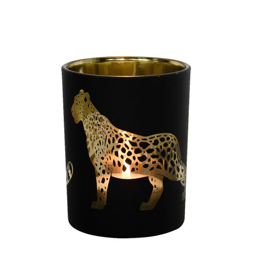 wind light glass jaguar black large 12cm*