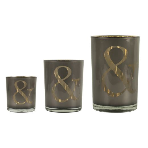 windlicht & taupe medium 12cm
