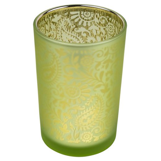 wind light glass paisley lime large 18cm*