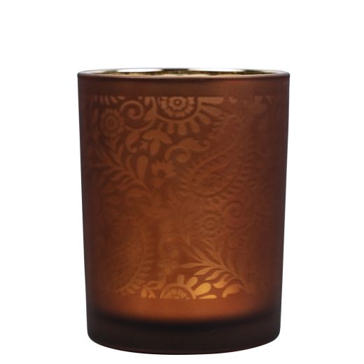 wind light glass paisley orange medium 12cm*