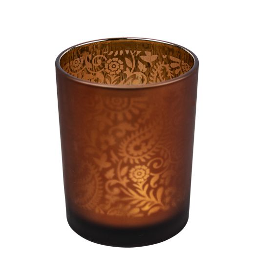 wind light glass paisley orange medium 12cm*