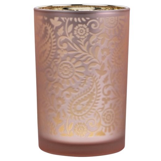 wind light glass paisley pink large 18cm*
