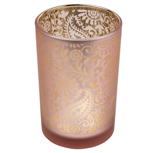 wind light glass paisley pink large 18cm*