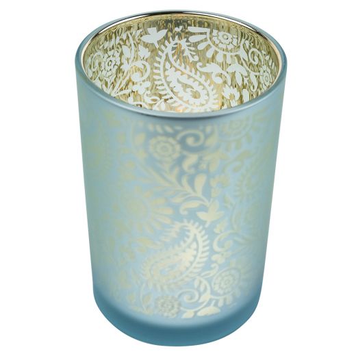 wind light glass paisley turquoise large 18cm*