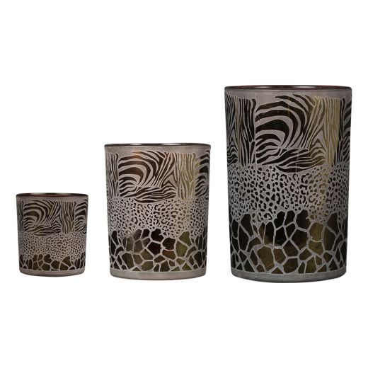 wind light glass safari mix brown medium 12cm*