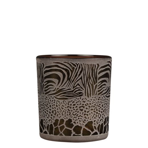 wind light glass safari mix brown small 8cm*
