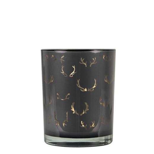 wind light glass silhouette antlers medium 12cm