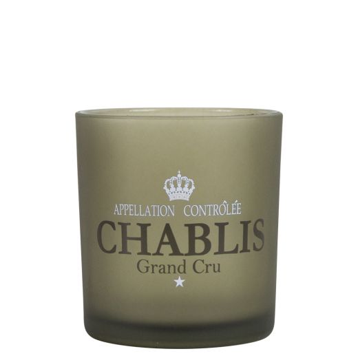 windlicht wijn chablis taupe small 8cm