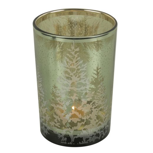 wind light glass pine tree green large 18cm