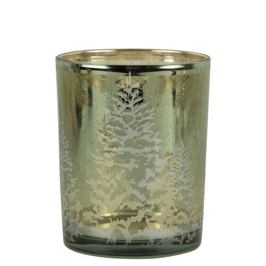 wind light glass pine tree green medium 12cm