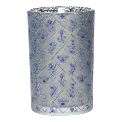 Photophore en verre delfts bleu large 18cm
