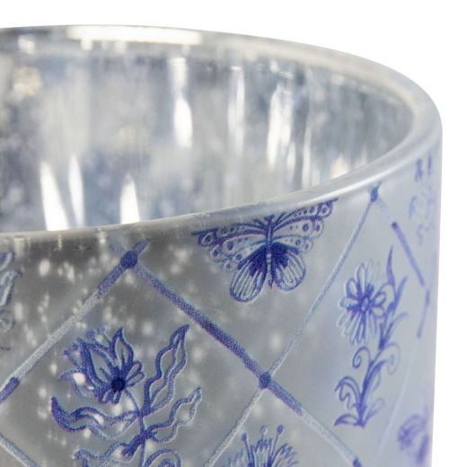 Photophore en verre delfts bleu large 18cm