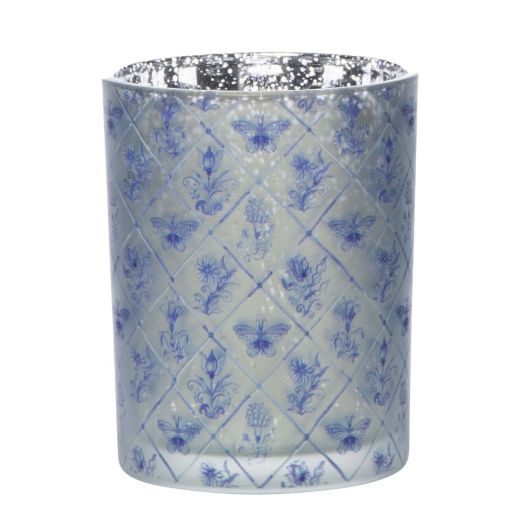 Photophore en verre delfts bleu medium 12cm