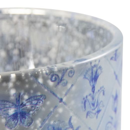 Photophore en verre delfts bleu medium 12cm