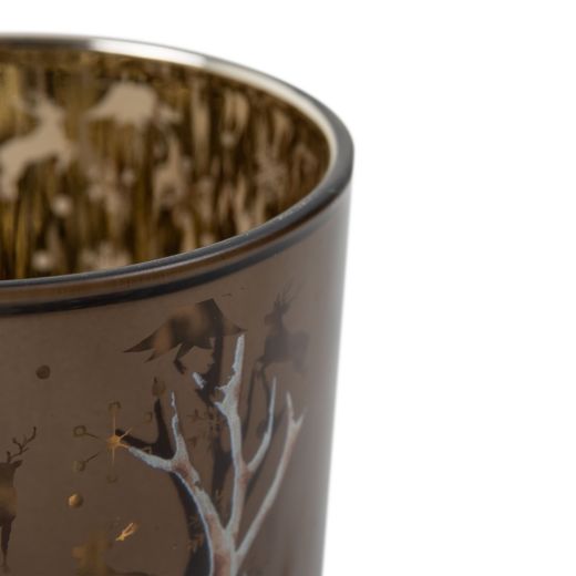 Tea Light holder deer green  18cm