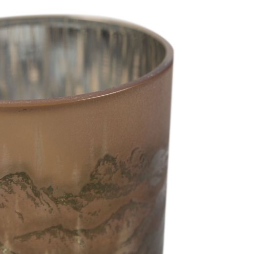 Tea Light holder mountains beige 8cm