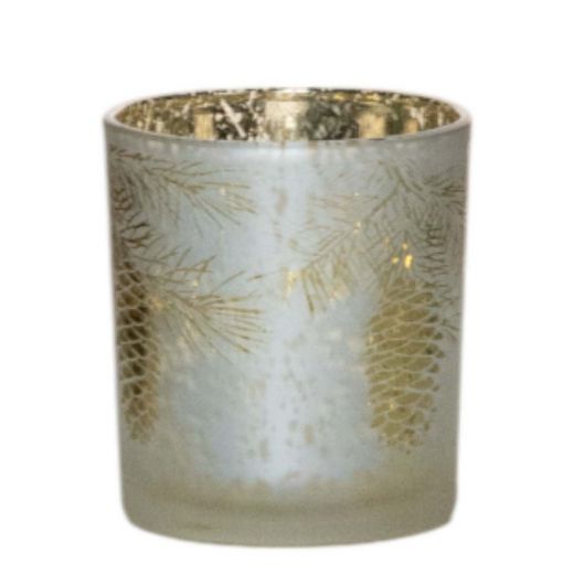 Tea Light holder leaves gold small 8cm