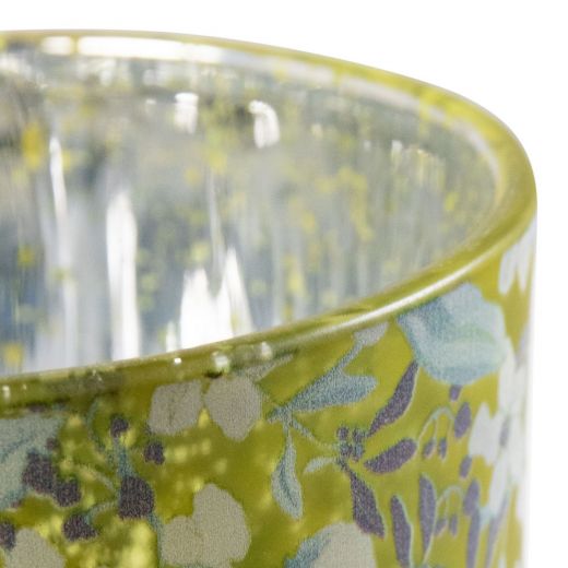Photophore en verre marie fleurs medium 12cm