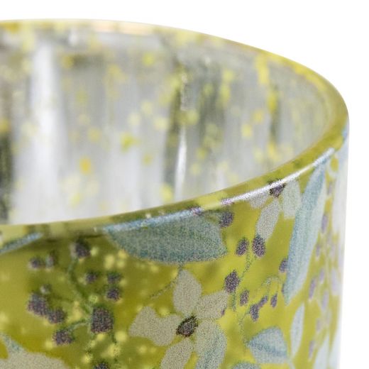Photophore en verre marie fleurs small 8cm