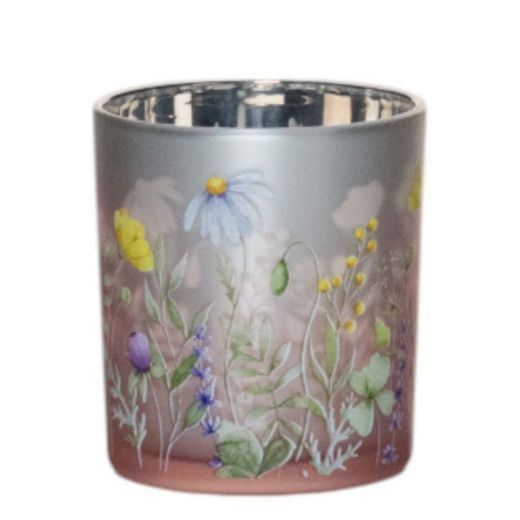 Tea Light holder wild flowers small 8cm