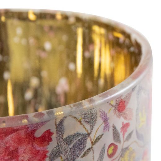 Photophore en verre zara fleurs small 8cm