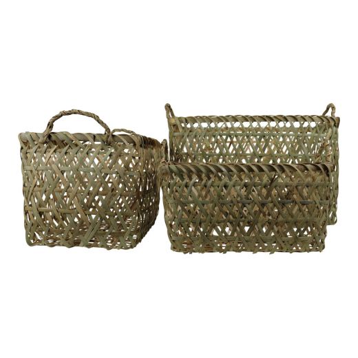 bamboo basket rectangle (set of 3)*