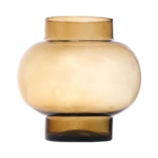 Deborah Recycled Belly Vase amber h23 d23 