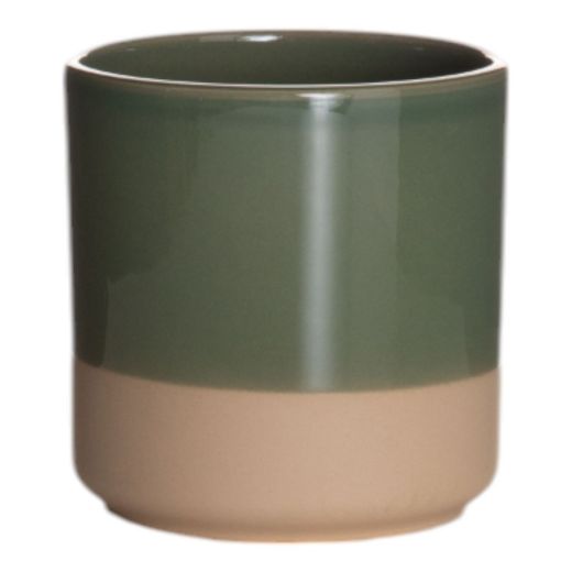 Display Glass Ceramic Planter Colour grey/brown/green h13 d13 