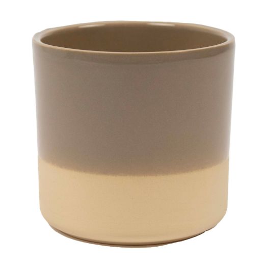 Cylinder Ceramic Dip-Dye Taupe H17 D17