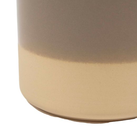 Cylinder Ceramic Dip-Dye Taupe H17 D17