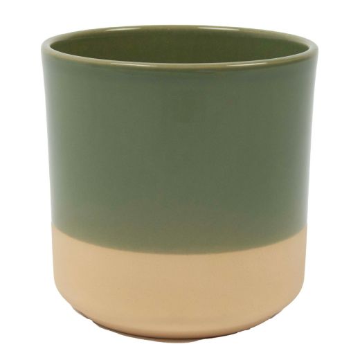 Cylinder Ceramic Dip-Dye Green H17 D17