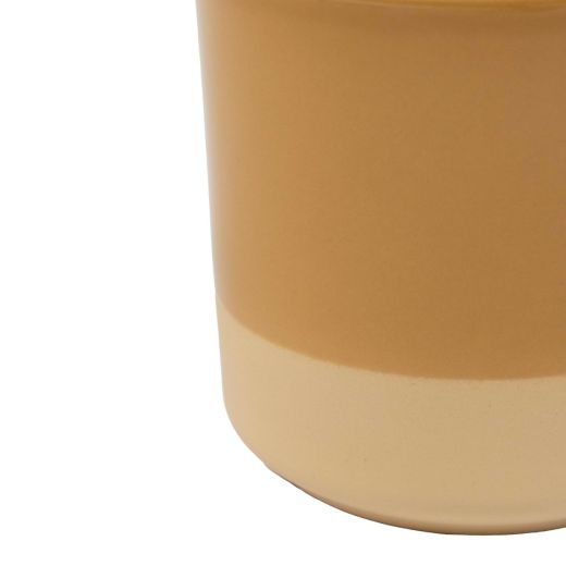 Cylinder Ceramic Dip-Dye Taupe H15 D15