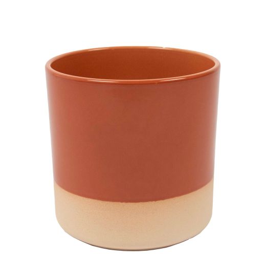 Cylinder Planter Ceramic Dip-Dye Terra h13 d13