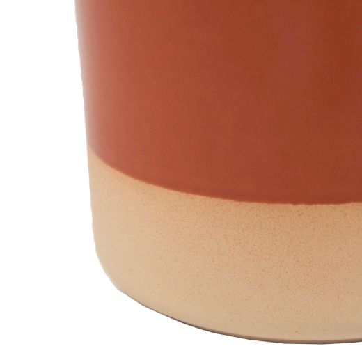 Cylinder Planter Ceramic Dip-Dye Terra h13 d13