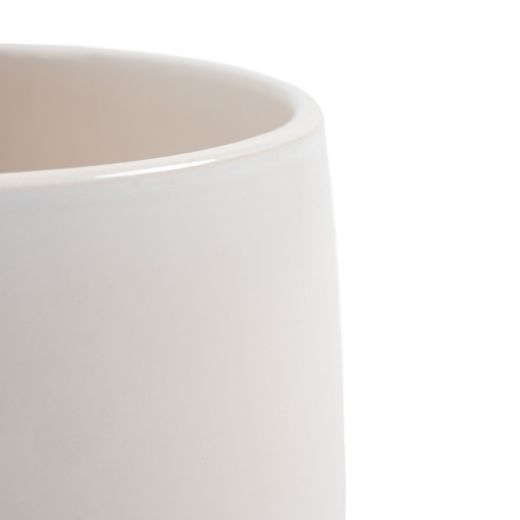 Flowerpot Ceramic Dip-Dye Joan White H13,5 D15 top D13,5