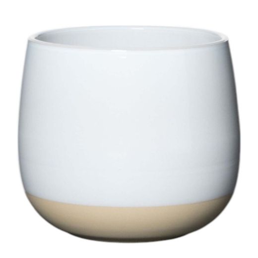 Flowerpot Ceramic Dip-Dye Joan White H14,5 D17 top D15