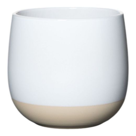 Flowerpot Ceramic Dip-Dye Joan White H16 D18 top D16,5