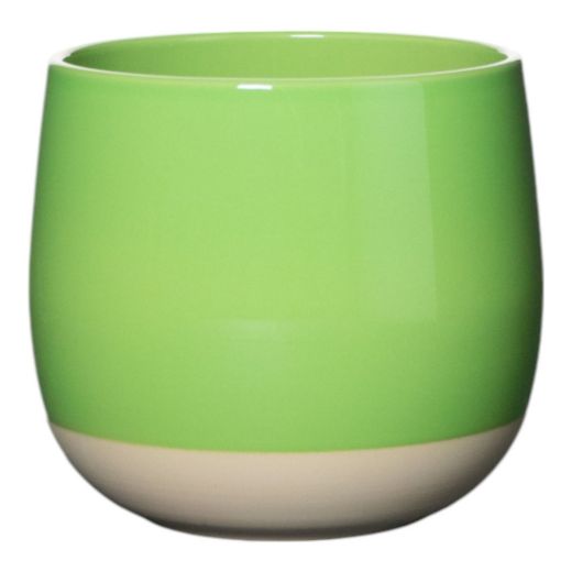Flowerpot Ceramic Dip-Dye Joan Apple Green H16 D18 top D16,5