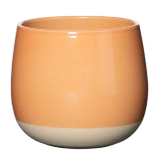 Flowerpot Ceramic Dip-Dye Joan Peach H14,5 D17 top D15