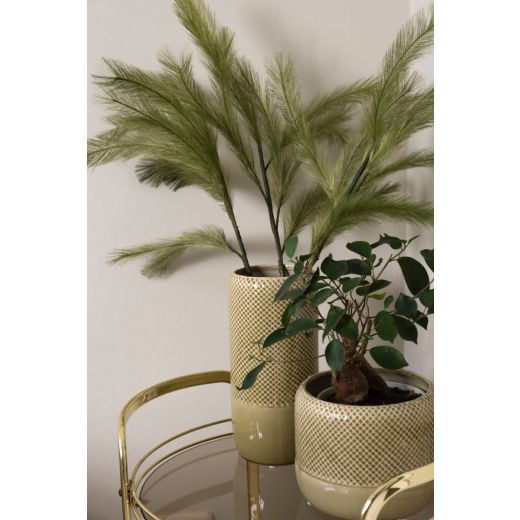 Dots Planter Ceramic green h15 d19 