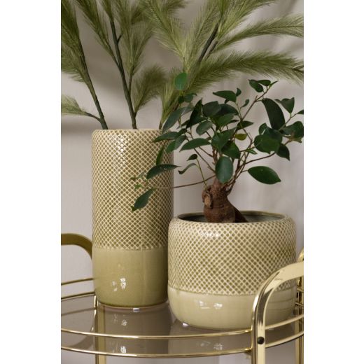Dots Planter Ceramic green h28 d13 