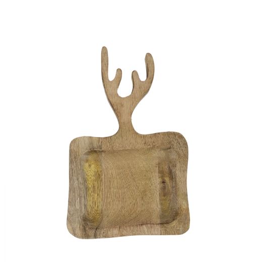 Bowl/Cutting board mango wood antlers 30cm