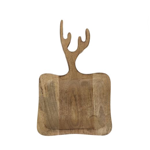 Bowl/Cutting board mango wood antlers 35cm