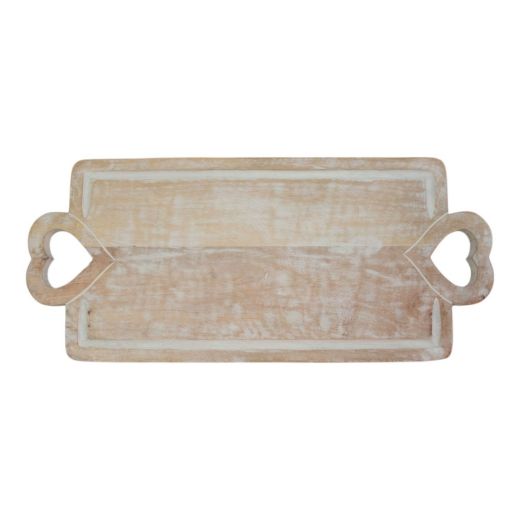Chopping Board mango wood heart 64x27cm