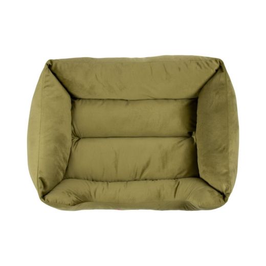 Panier Animal L broderie vert olive 80x60x22cm
