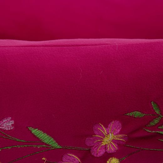 Panier Animal M broderie rose fuchsia 65x50x20cm