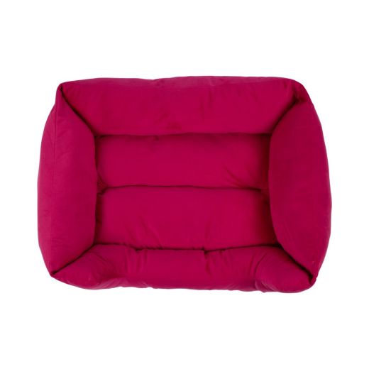 Panier Animal L broderie rose fuchsia 80x60x22cm