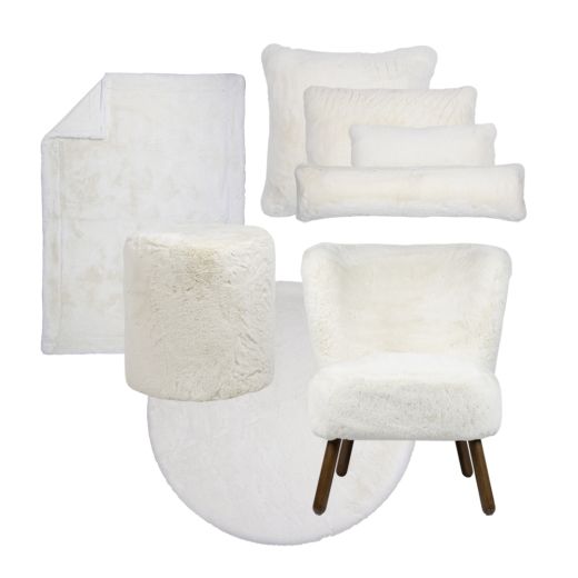 draught excluder teddy soft off-white 20x90cm