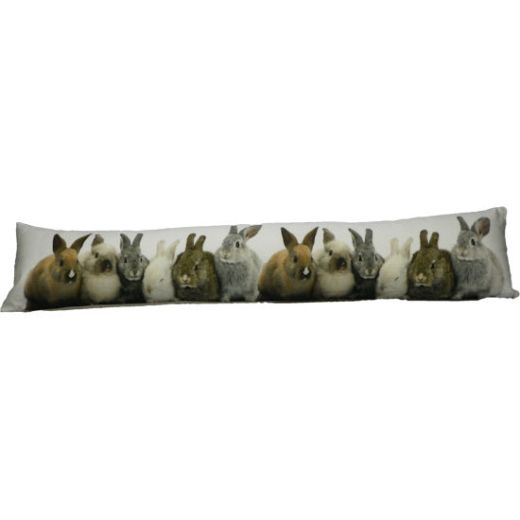 canvas draught excluder rabbits 20x90cm